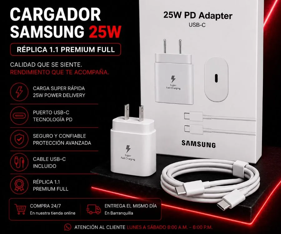 Cargador Samsung 25W 1.1
