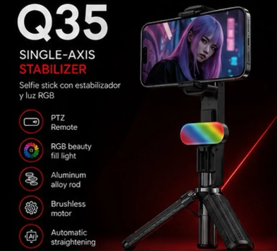 Estabilizador Q35 con Luz RGB